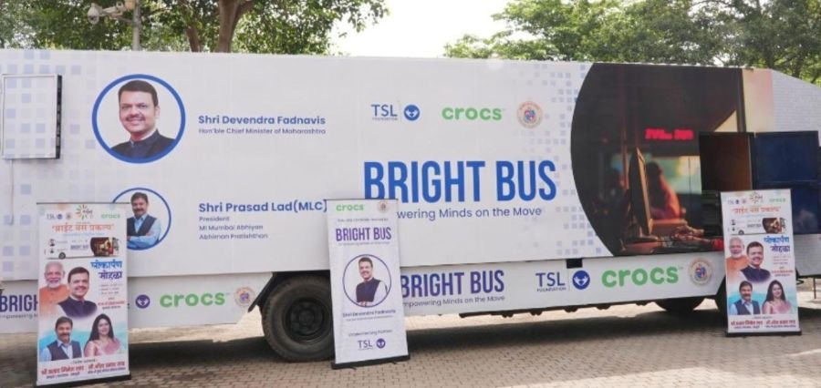 Fadnavis Launches TSL Foundation’s ‘Bright Bus’ to Drive Digital Literacy in Mumbai